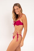 Balconet Tie Bikini Top - Fuchia Shimmer Desejo XS-XL