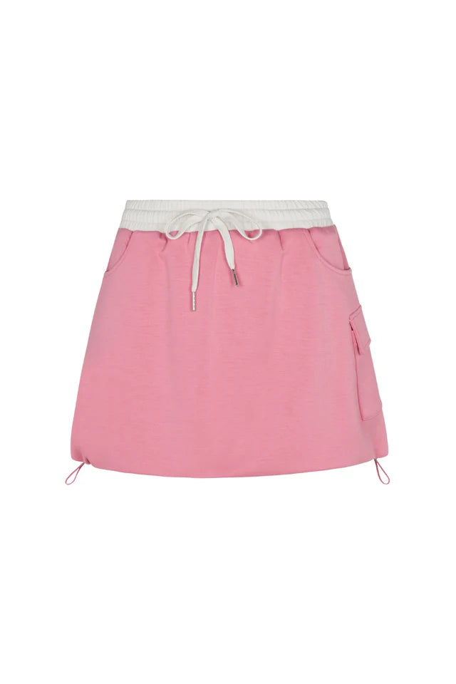 Bungee Hem Bubble Skirt - Desert Rose