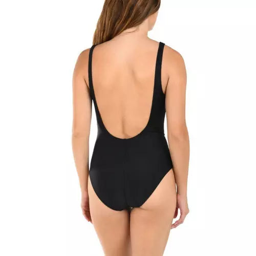 Square Neck One Piece - Black S-XL