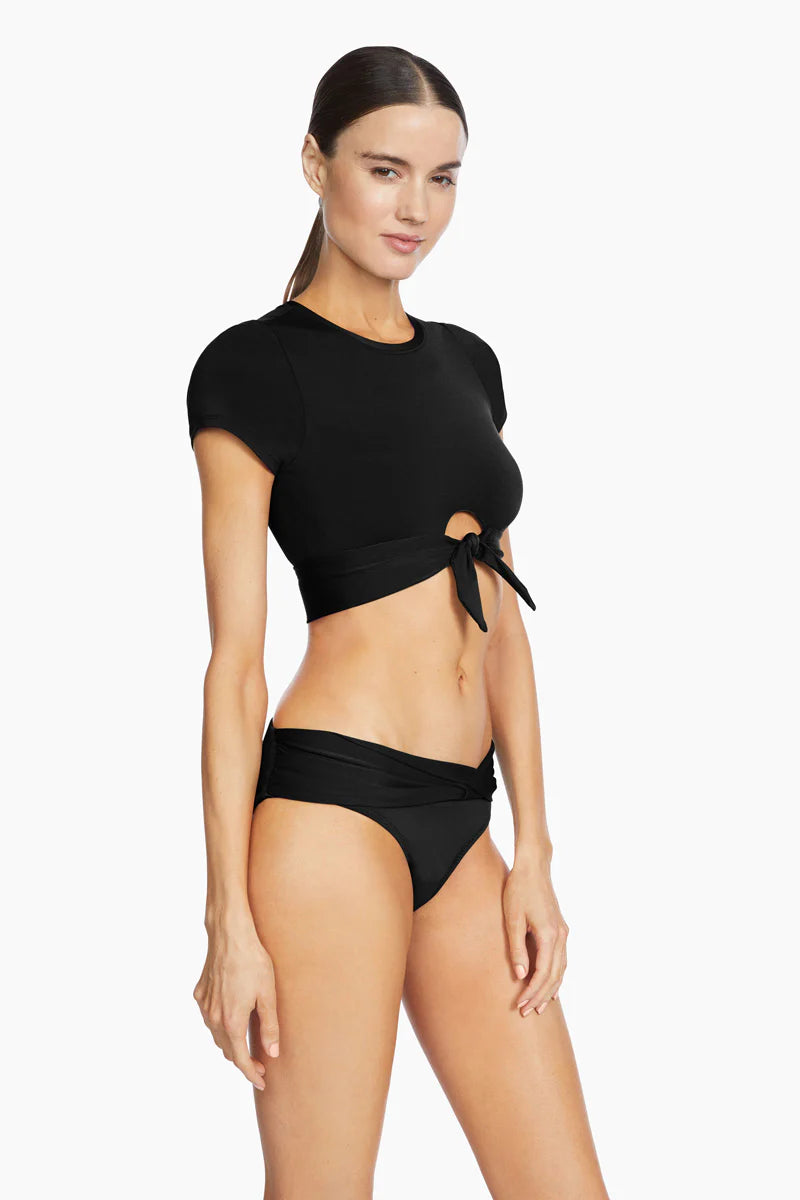 Ava Tshirt Bikini Top - Black