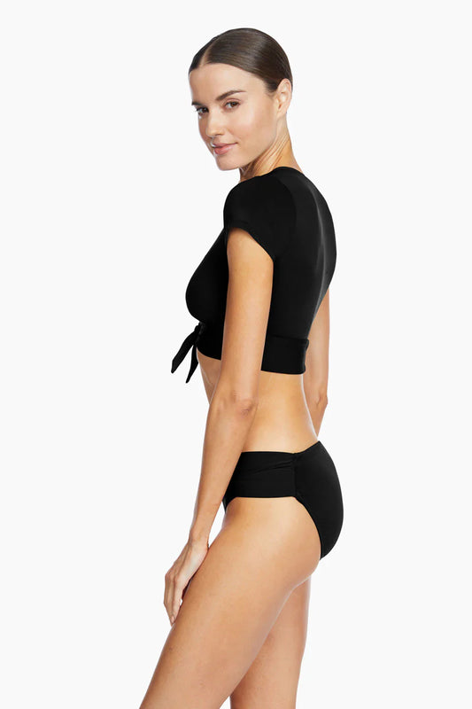 Ava Tshirt Bikini Top - Black