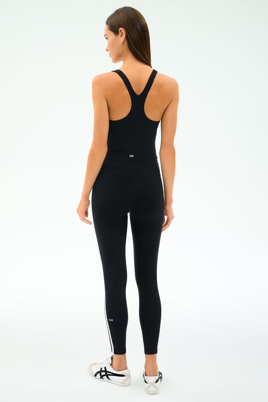 Ella High Waist Airweight 7/8 leggings - Black/white