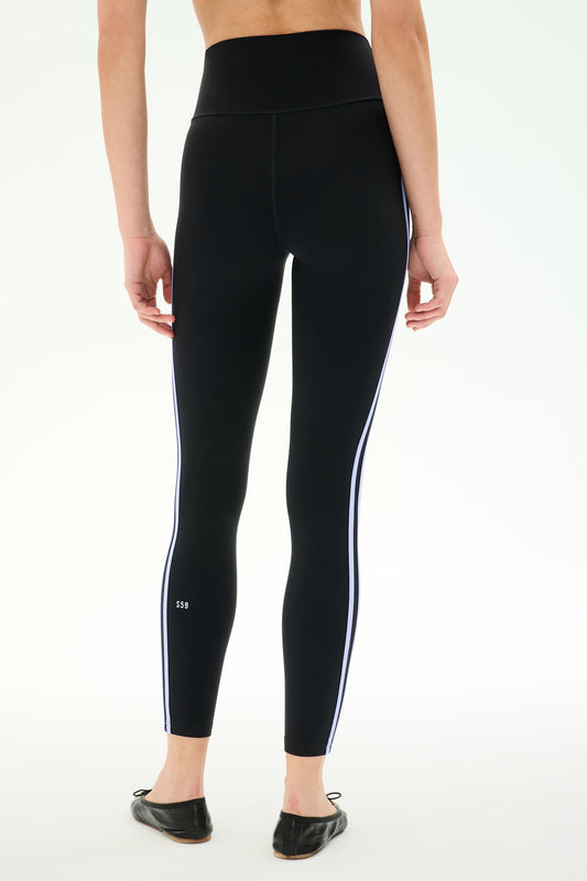 Ella High Waist Airweight 7/8 Leggings - Black/Purple Haze