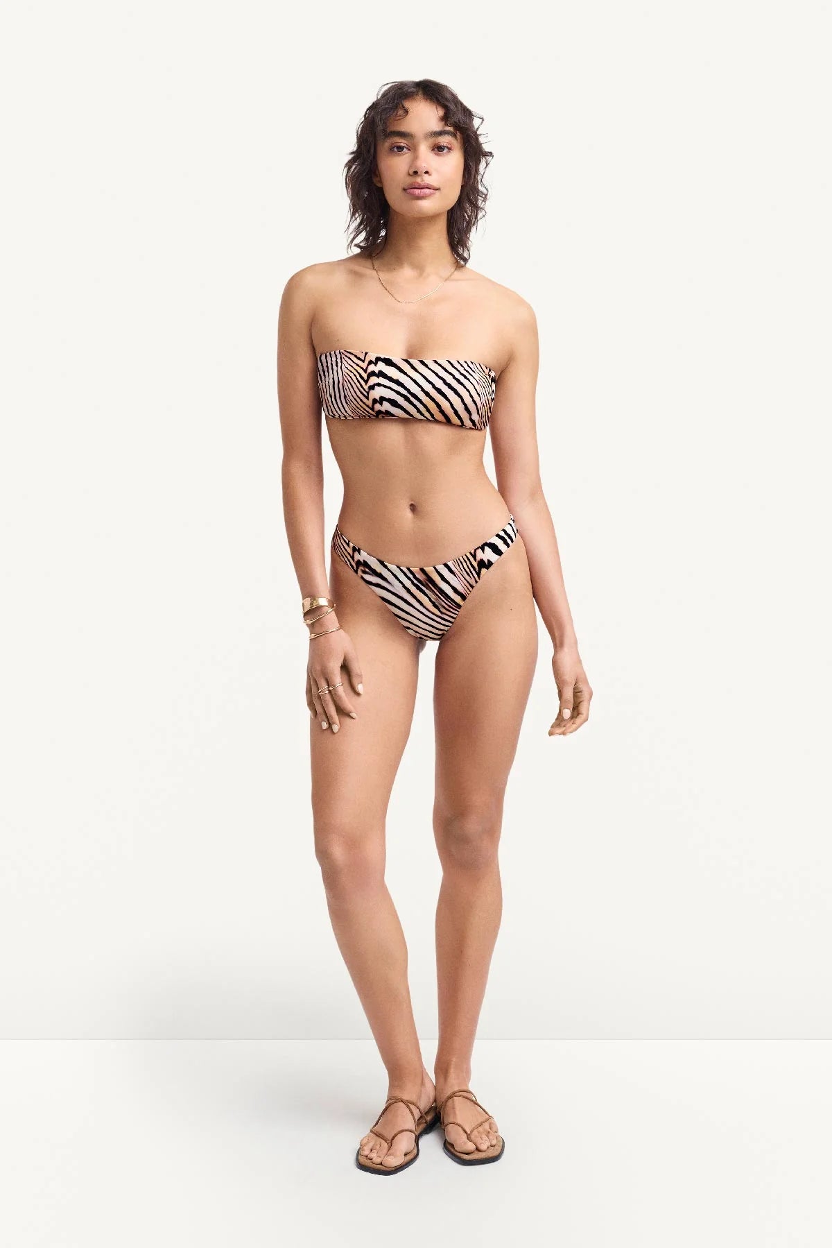 Nala Bandeau Top - Shell Stripe EcoShimmer XS-XL