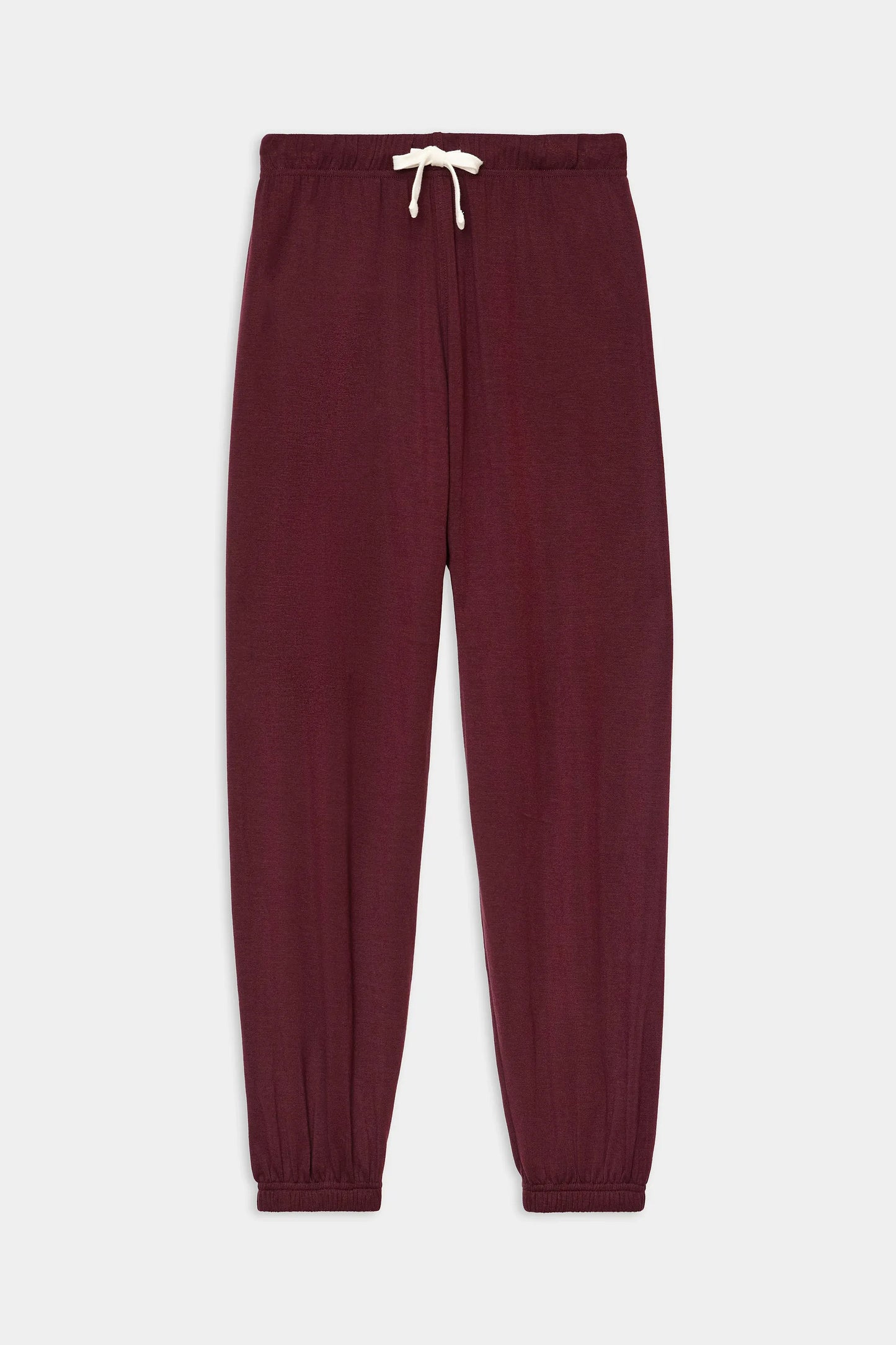 Andie Oversized Fleece Sweatpant - Dark Cherry