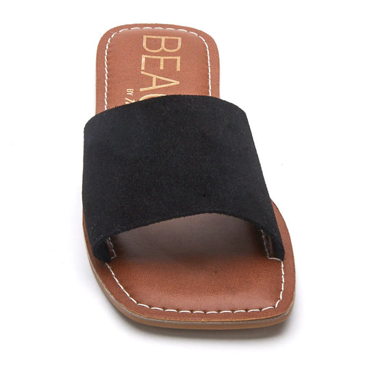 Bali Slide Sandal - Black Suede 6-10
