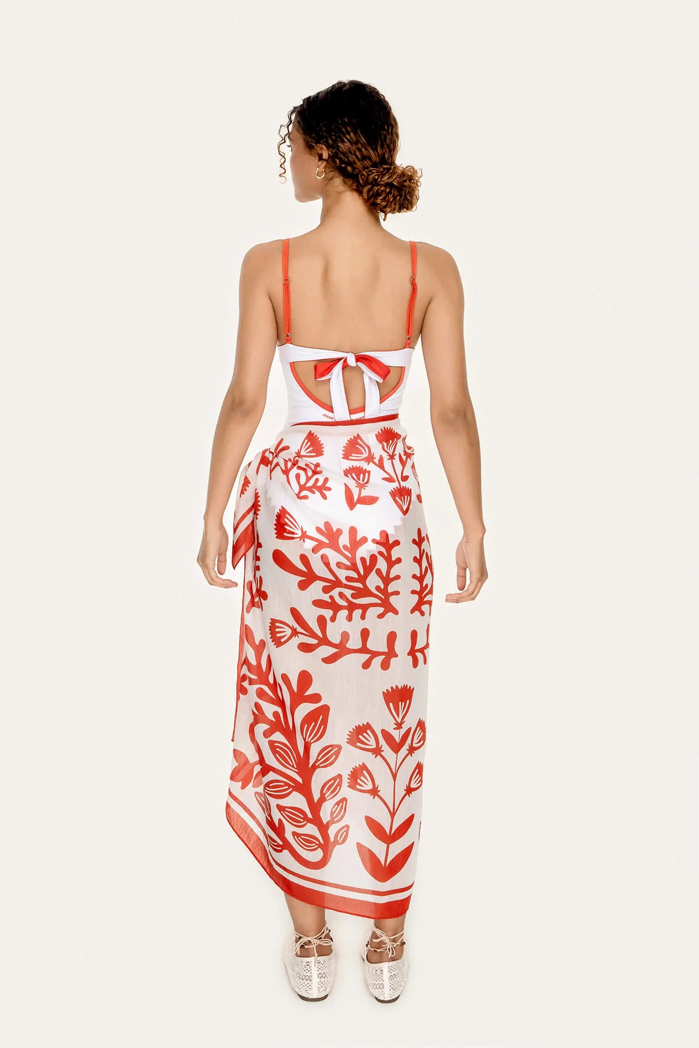 Beach Sarong Wrap - Red Coral OS