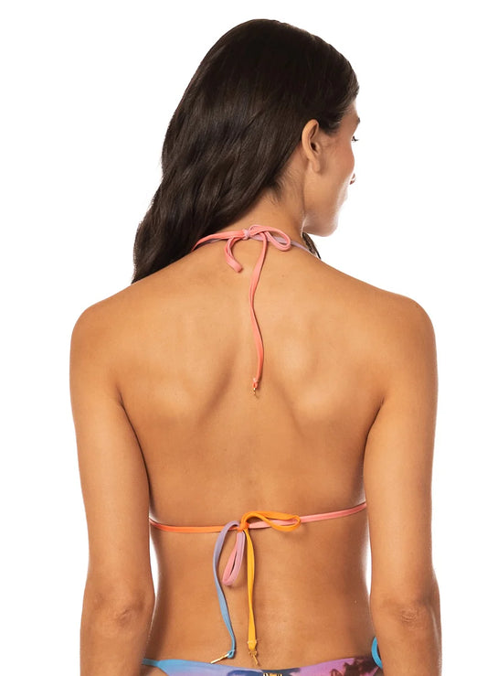Peach Drift Balmy Sliding Triangle Bikini Top - Reversible