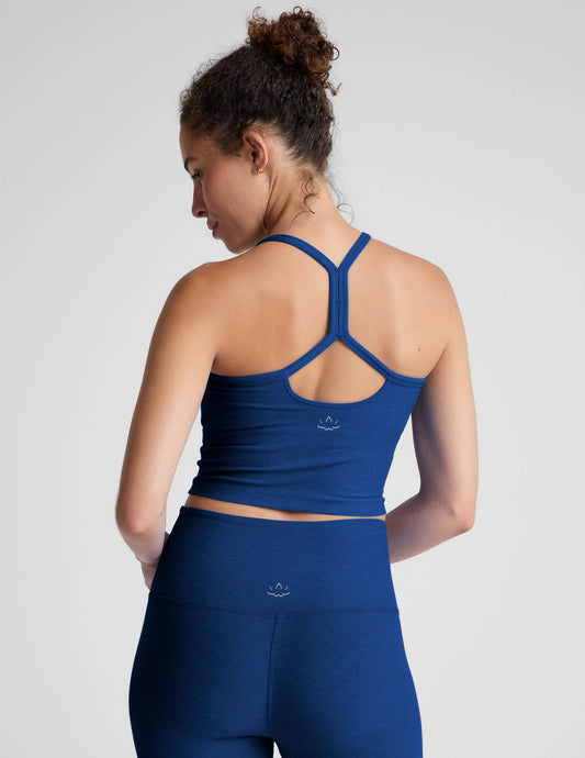 Spacedye Slim Racerback Cropped Tank - Marine Blue