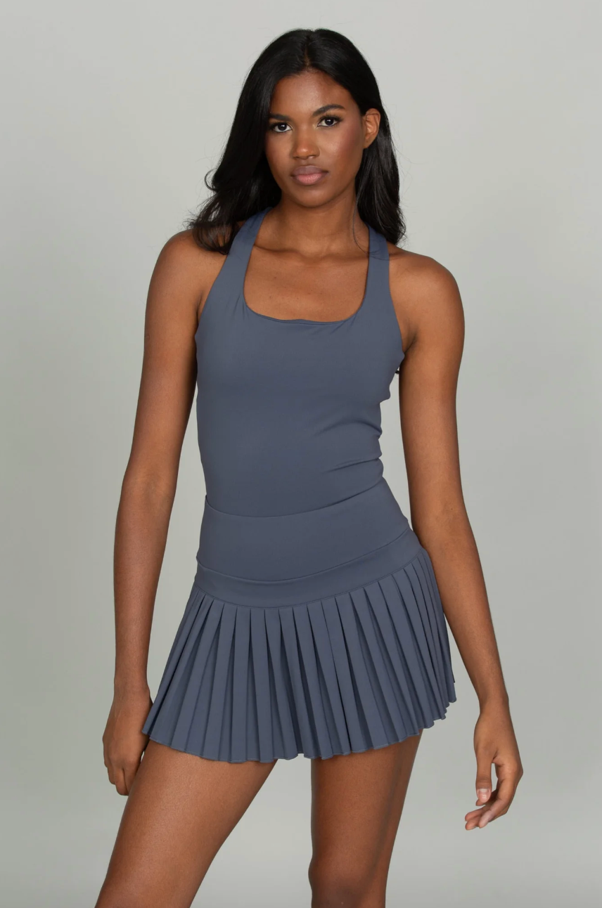 Navy Criss Cross Back Pleated Tennis Dress XS-XXL – SWM Boutique