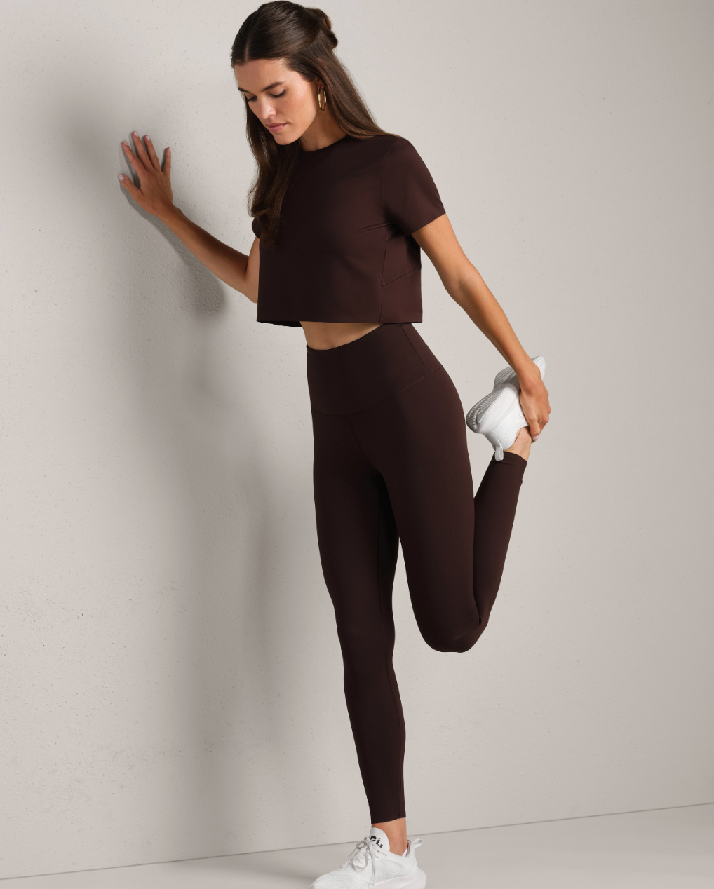 Serene Cropped Tee- Dark Espresso XS-XL