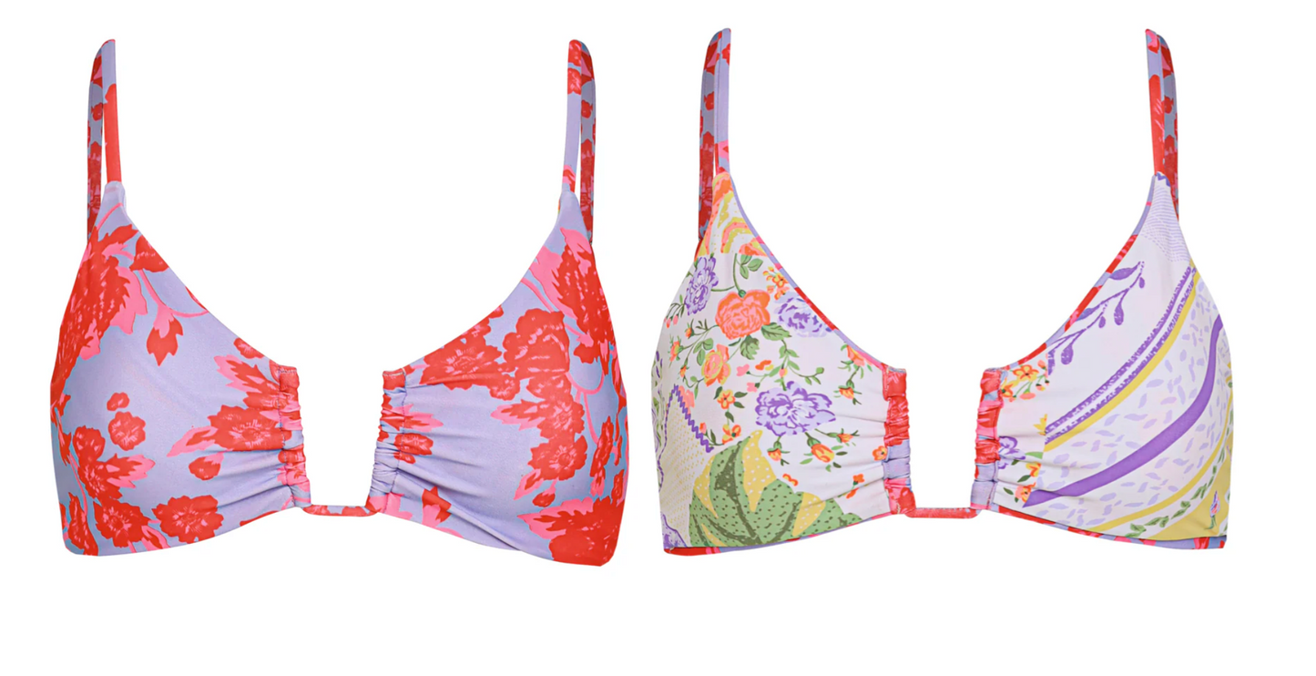 Lavender Dream Bia U Wire Bralette Bikini Top (Reversible) XS-L