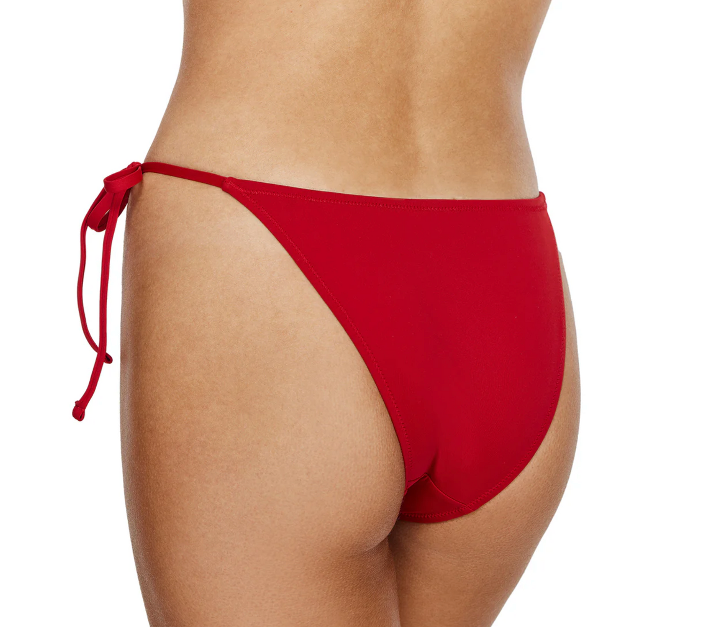 Beach Time Side Tie Bikini Bottom-Red XS-L
