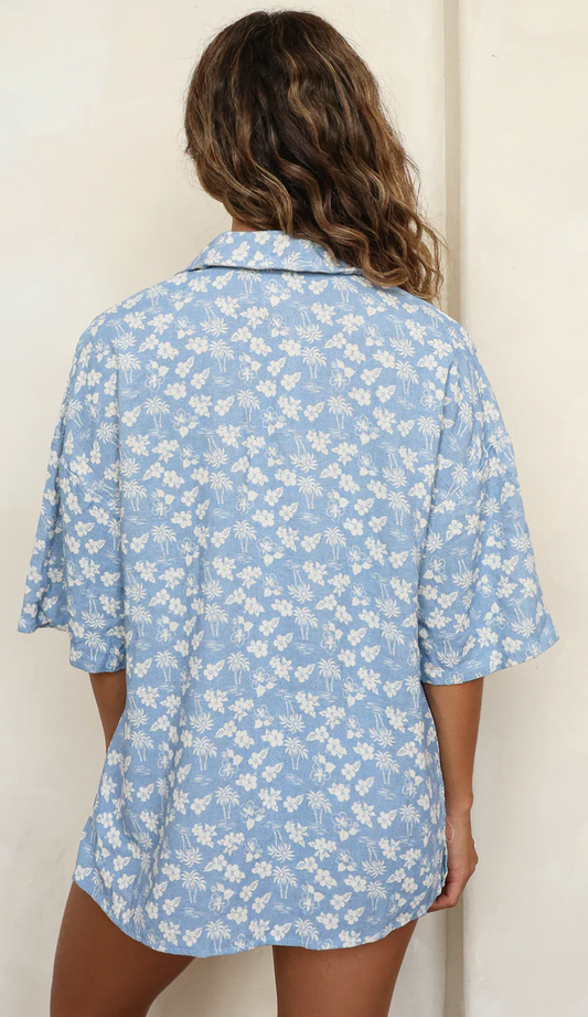 Hawaii Button-Up Top - Ocean Spray XS-XL