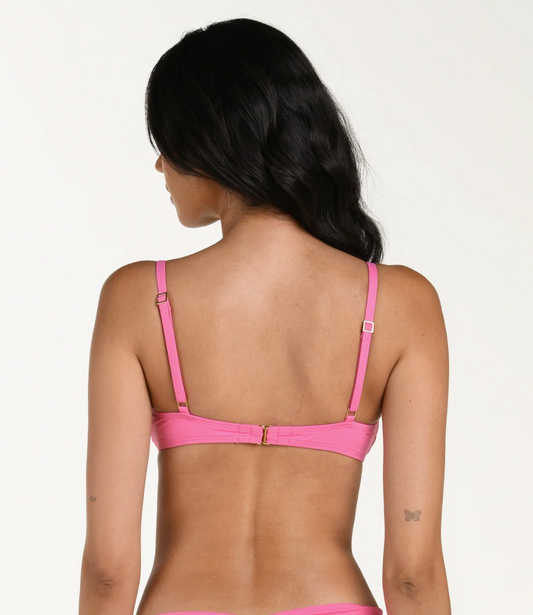 Island Goddess Over The Shoulder Wrap Top - Rose Pink 2-16