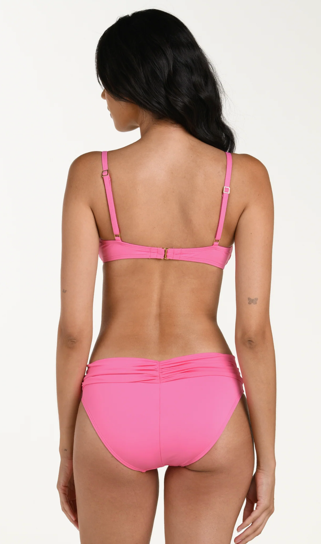 Island Goddess Shirred Band Hipster Bottom - Rose Pink 2-16