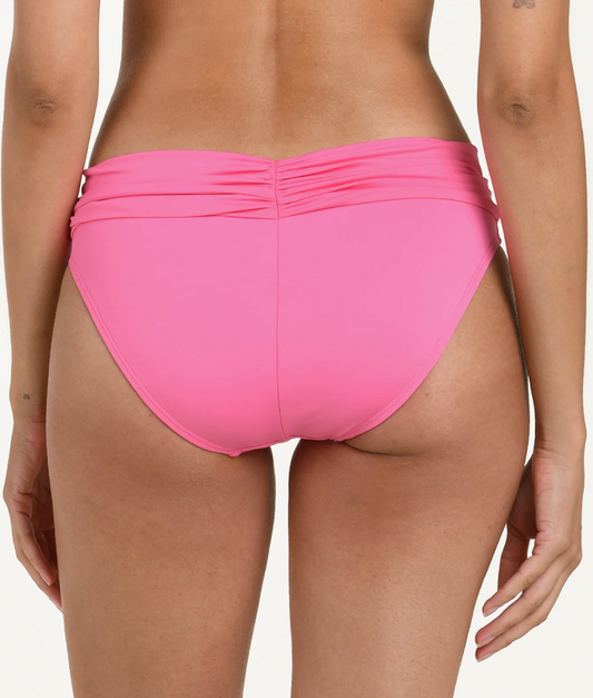 Island Goddess Shirred Band Hipster Bottom - Rose Pink 2-16