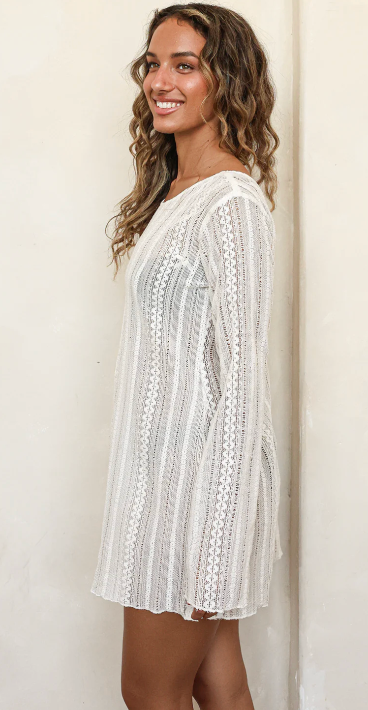 Veranda Dress Cover Up - Cream XS-XL