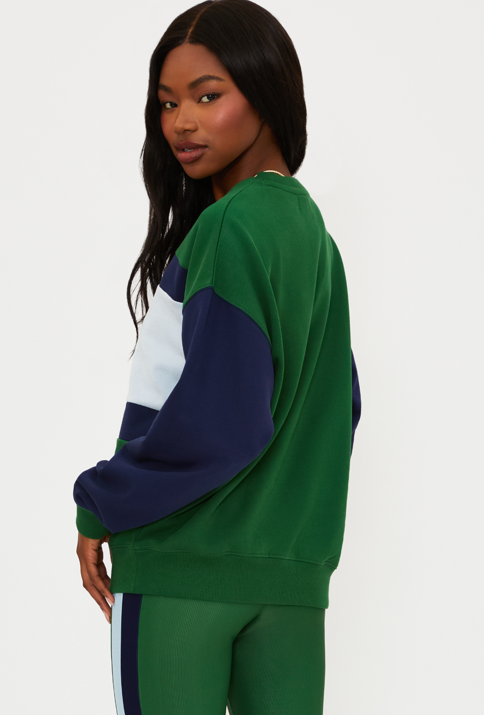 Devyn Oversized Sweatshirt - Ivy Colorblock XS-XL