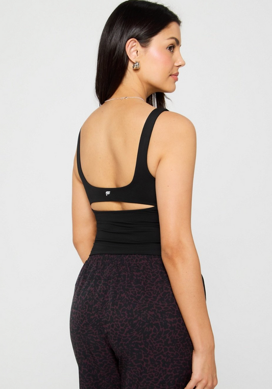 PureLuxe Built-In Bra Tank - Black XS-XL