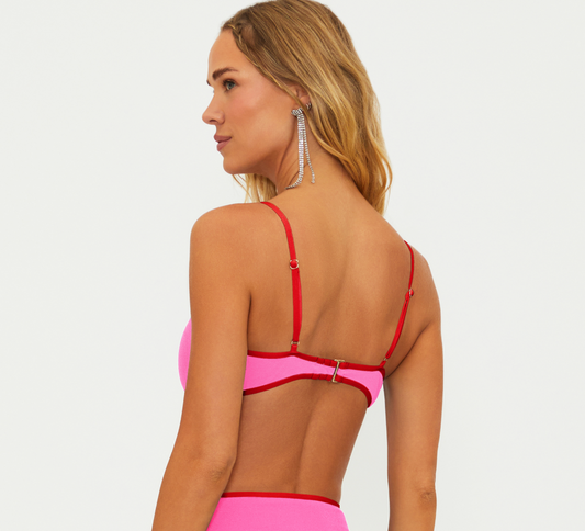 Leona Top Electric Pink Tidal Crepe