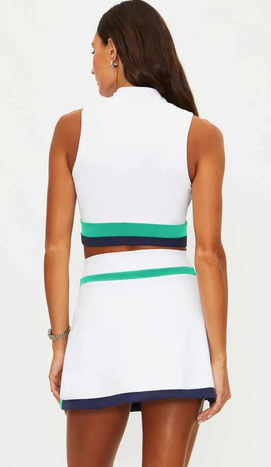 Nanette Skirt Twilight Tides Colorblock Matte