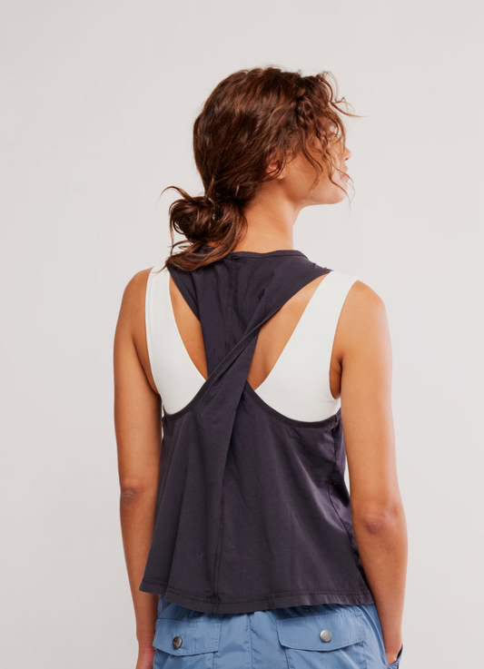 Hot Shot Twist Tank - Black