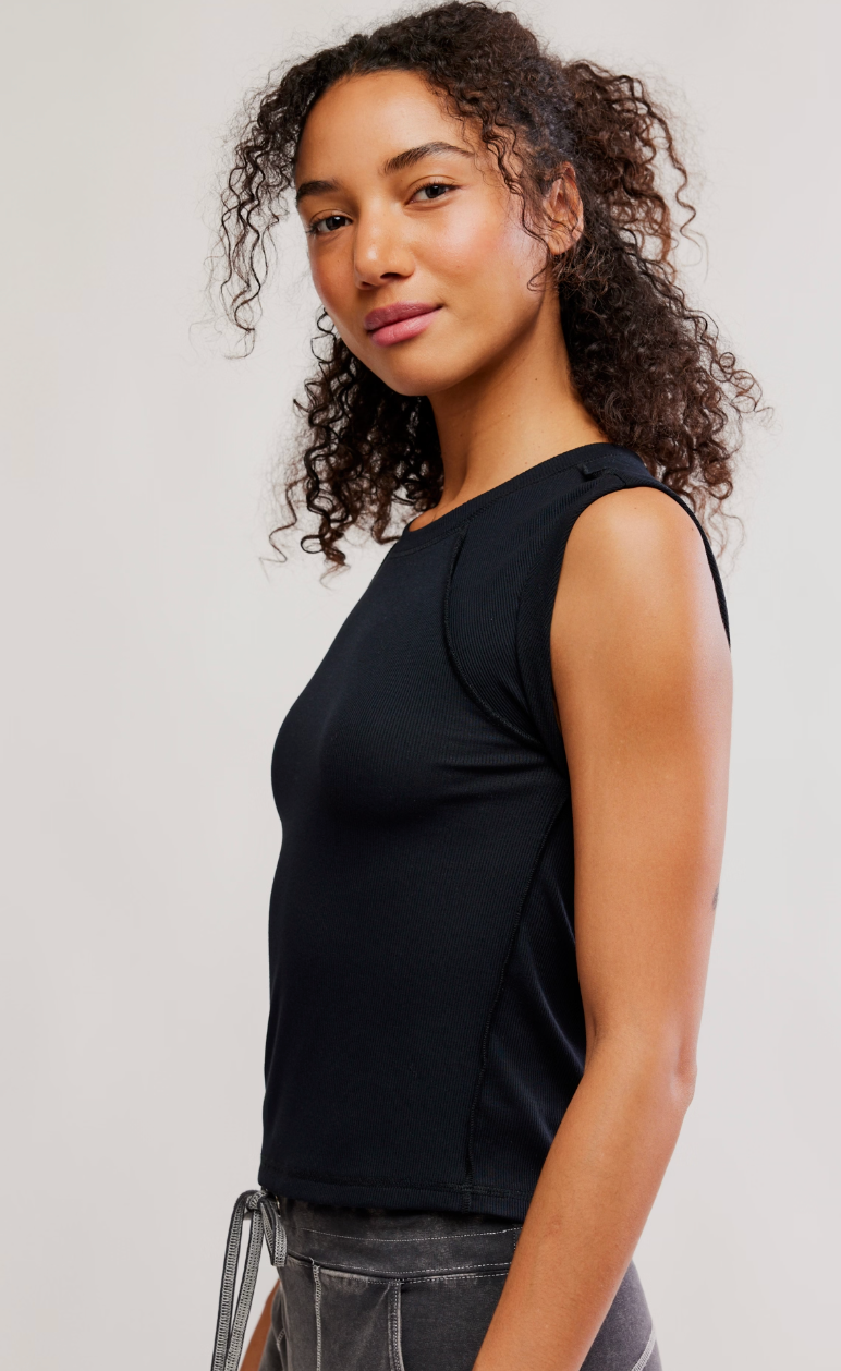 Love My Twist Muscle Tank - Black