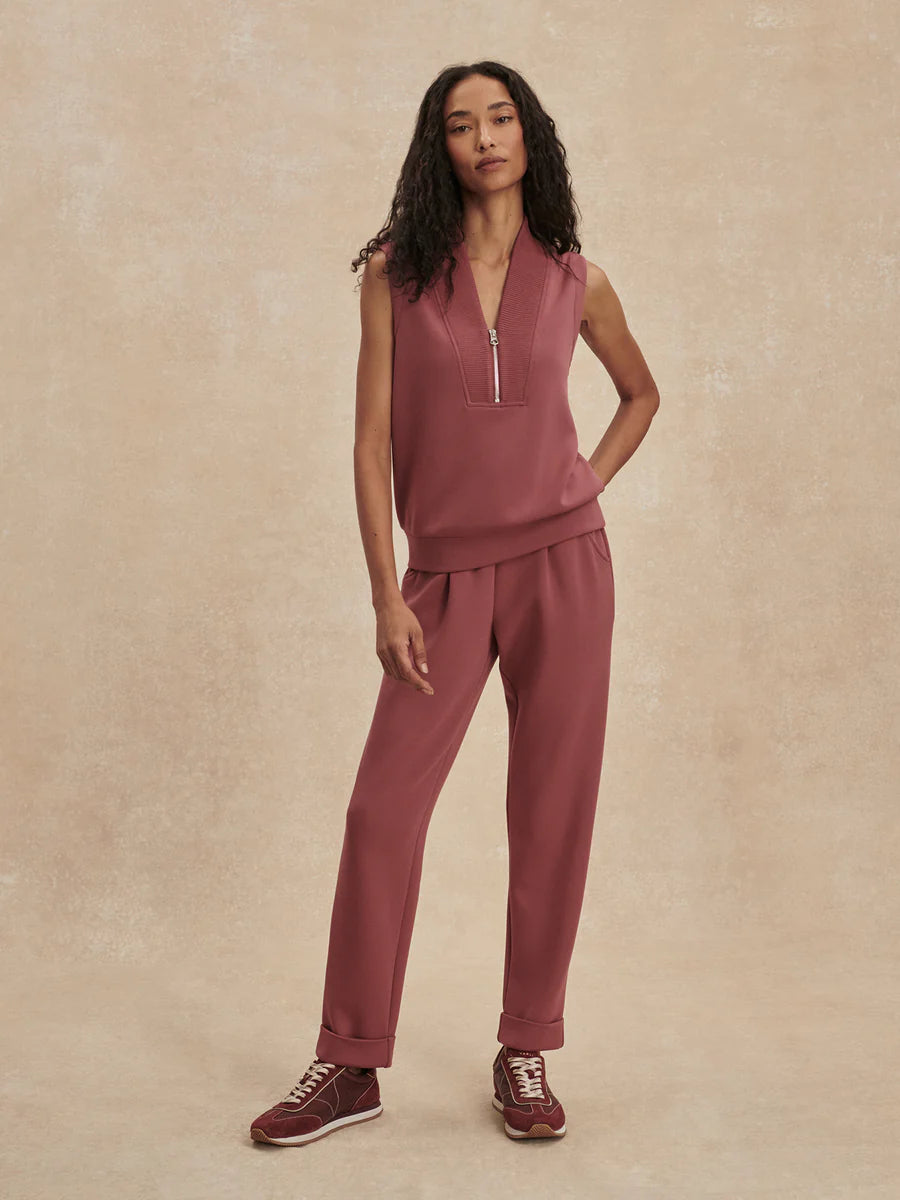 Beau Sleeveless Half-Zip - Wild Rhubarb