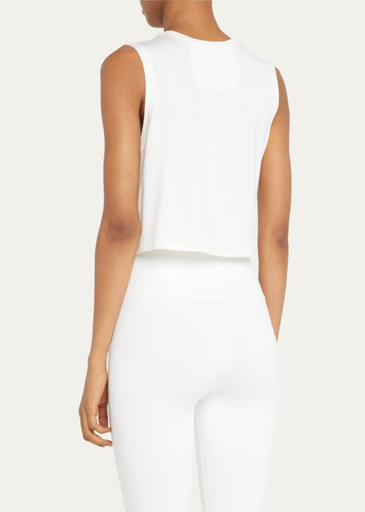 Sienna Crop Tank - White
