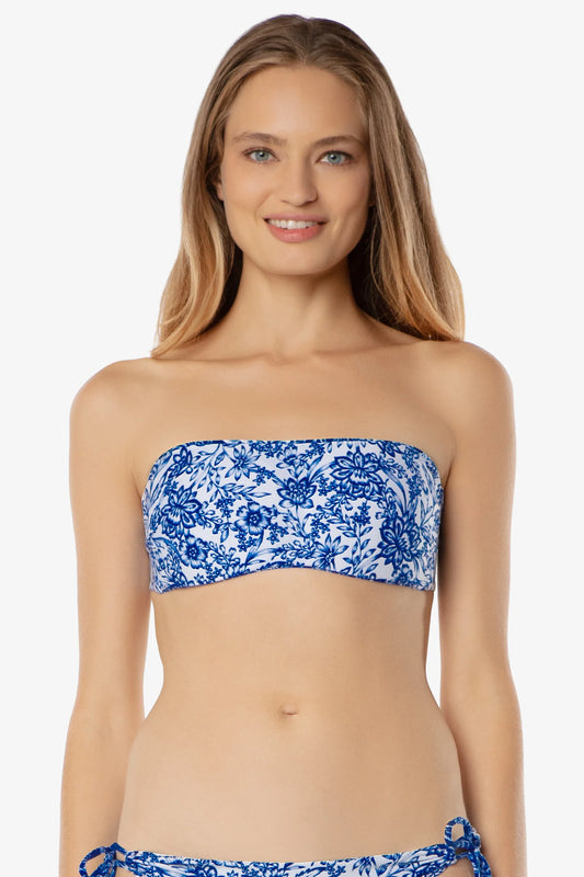 Reversible Bandeau Top - Hamptons Floral Blue