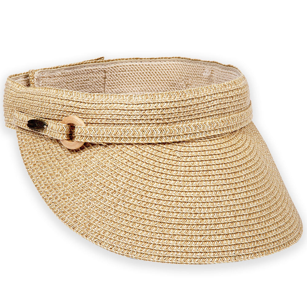 Natural, Paperbraid Visor, Brim 4"