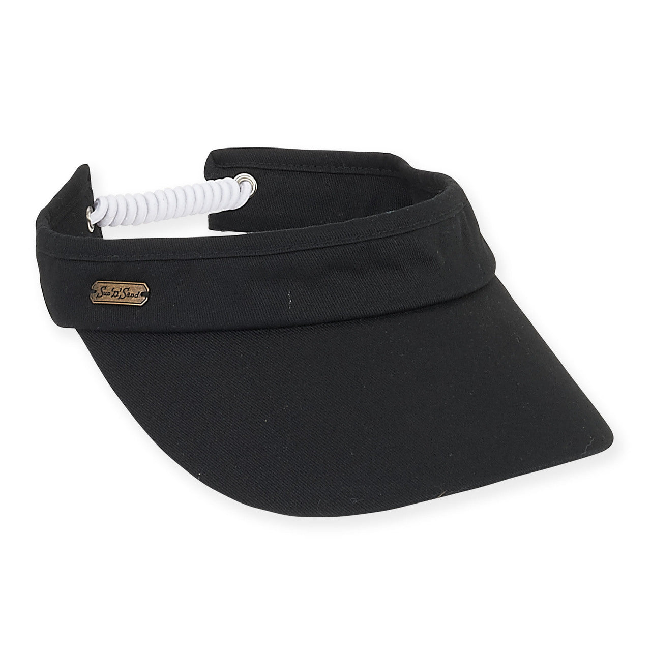 Cotton Visor, Brim 3" - black