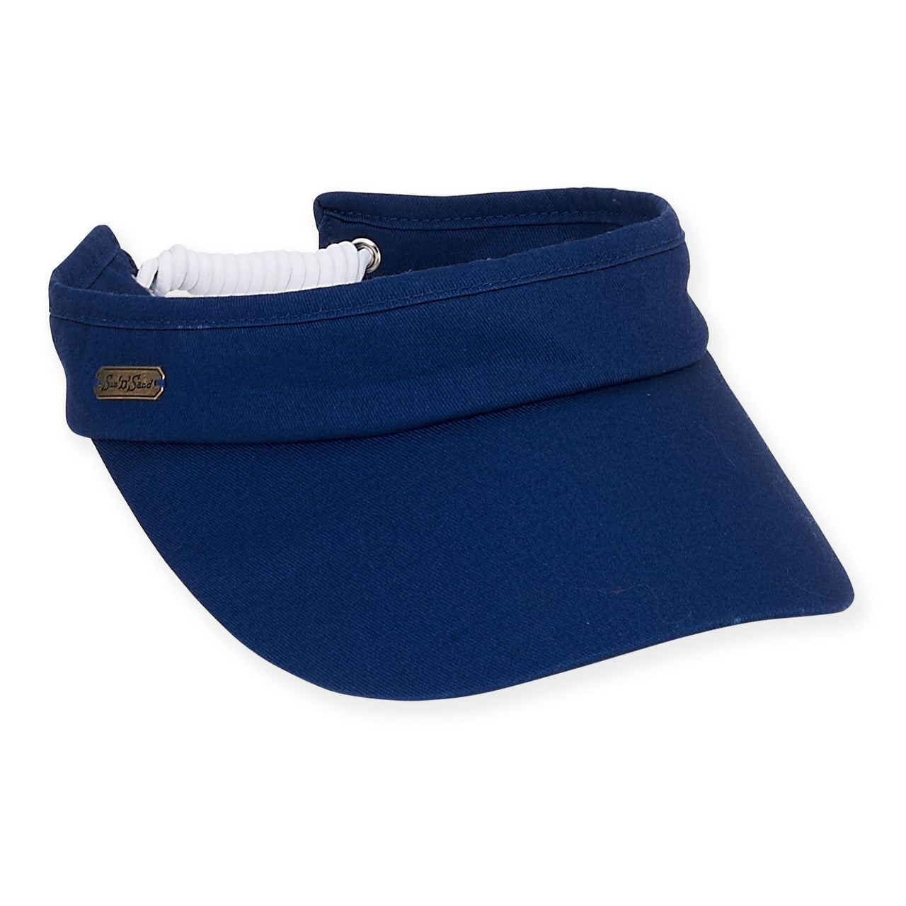Cotton Visor, Brim 3" - Dark Blue