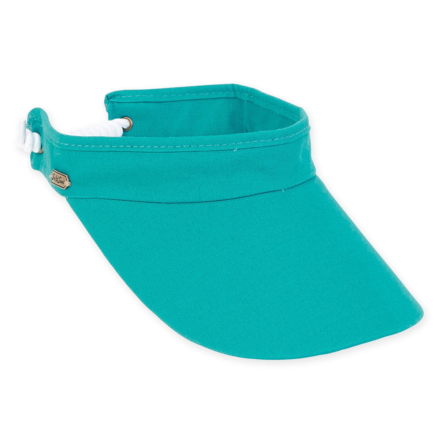 Cotton Visor, Brim 3" - Teal