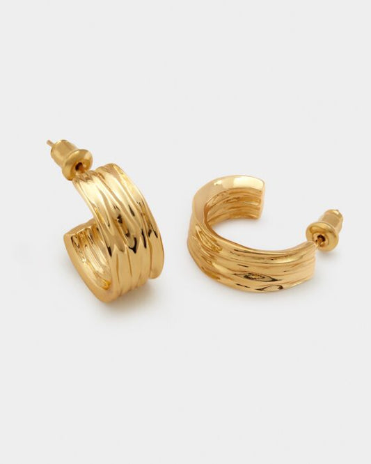Cleyo Waterproof Gold Hoop Earrings