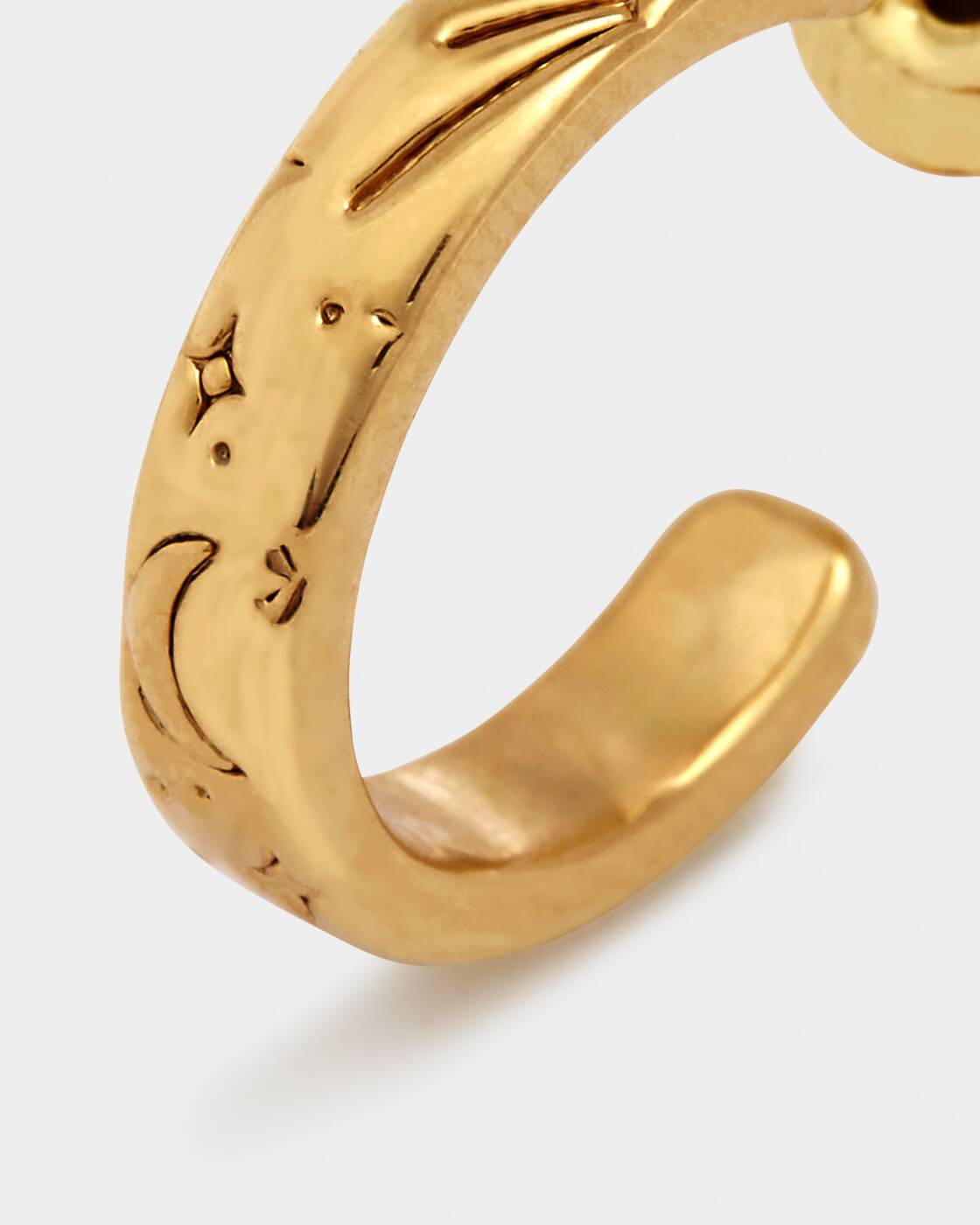Luna Waterproof Gold Hoop Earrings