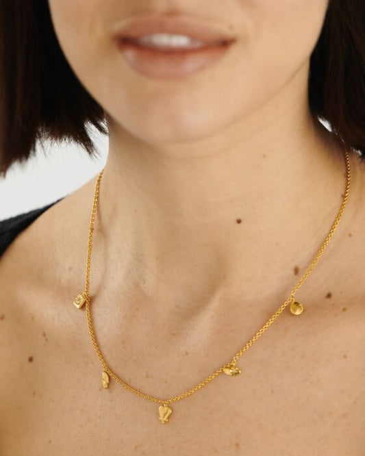 Boheme Waterproof Gold Charm Necklace