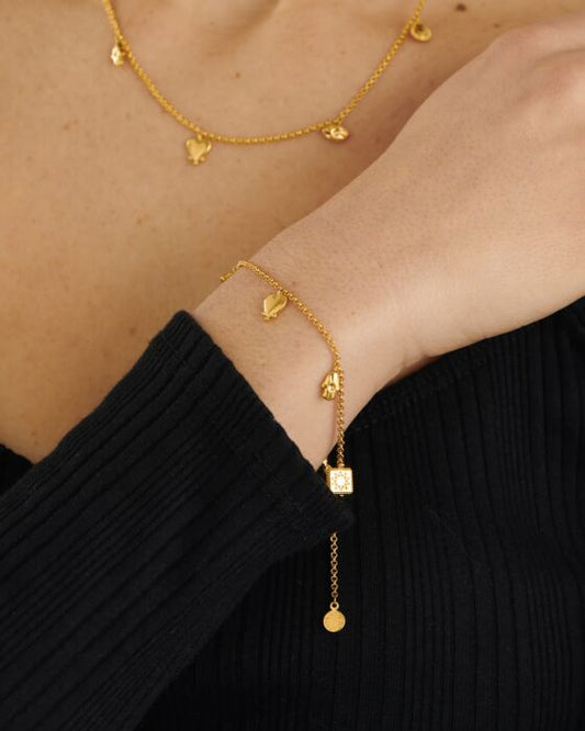 Boheme Waterproof Gold Charm Bracelet