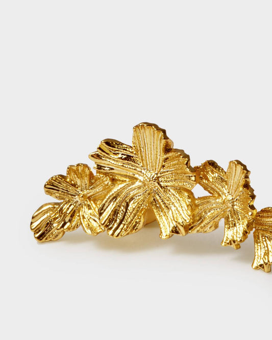 Floramour Waterproof Gold Crawler Earrings