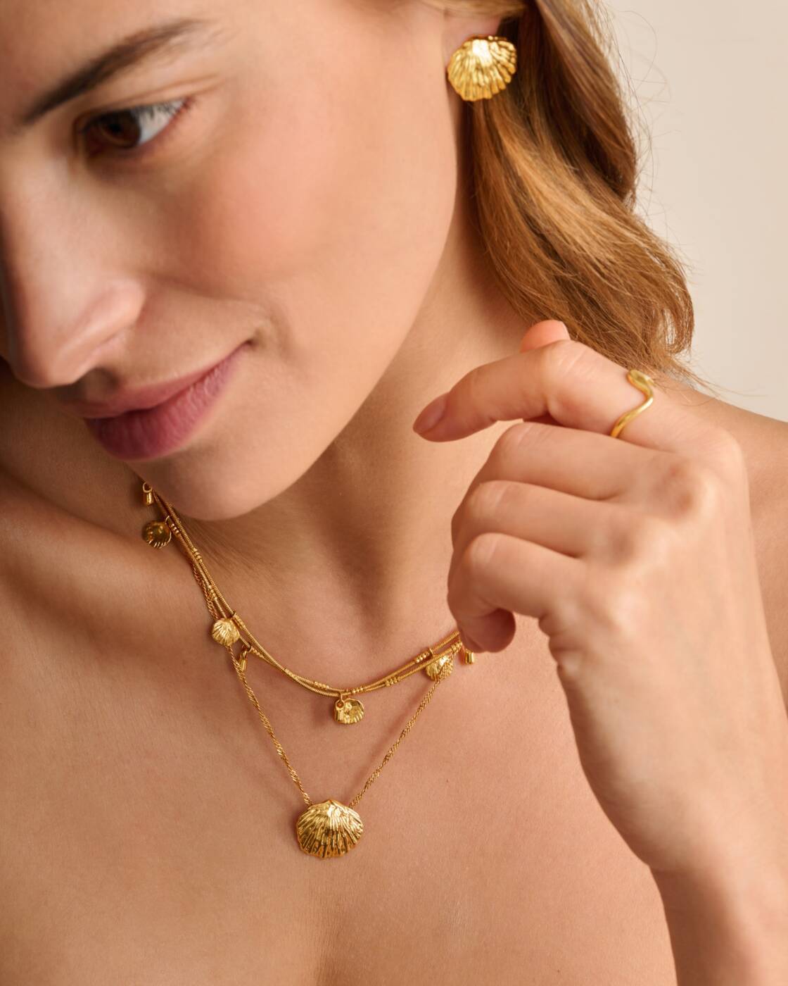 Cochellia Twist Waterproof Gold Necklace