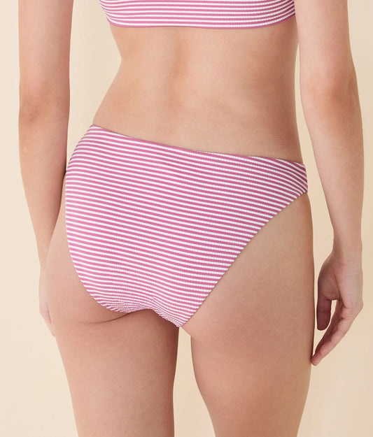 The Signature Bikini Bottom - Bloom Seersucker Stripe