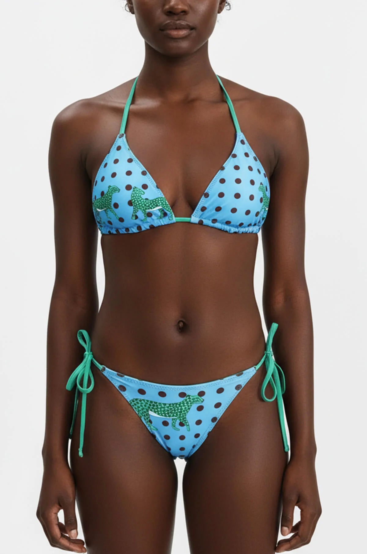 Verdant Wild Reversible Triangle Bikini Top XS-XXL