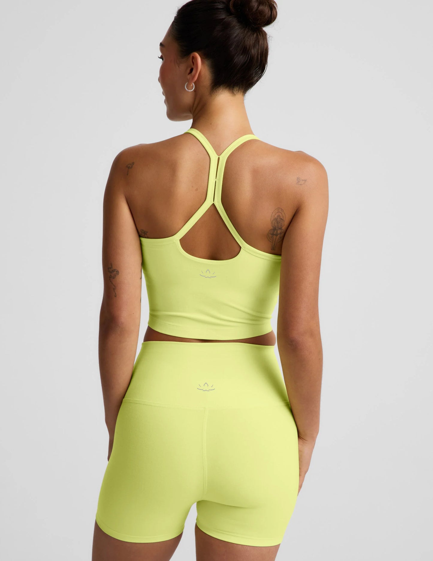 Spacedye™ Slim Racerback Cropped Tank - Electric Lime
