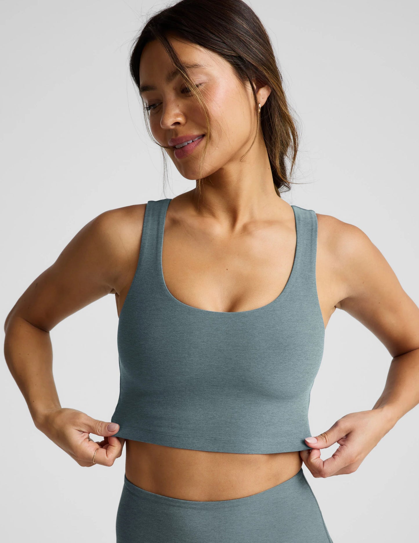 Spacedye™ Twister Cropped Tank - Storm Heather