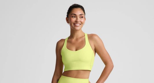 Spacedye™ Streamline Racerback Cropped Tank - Electric Lime