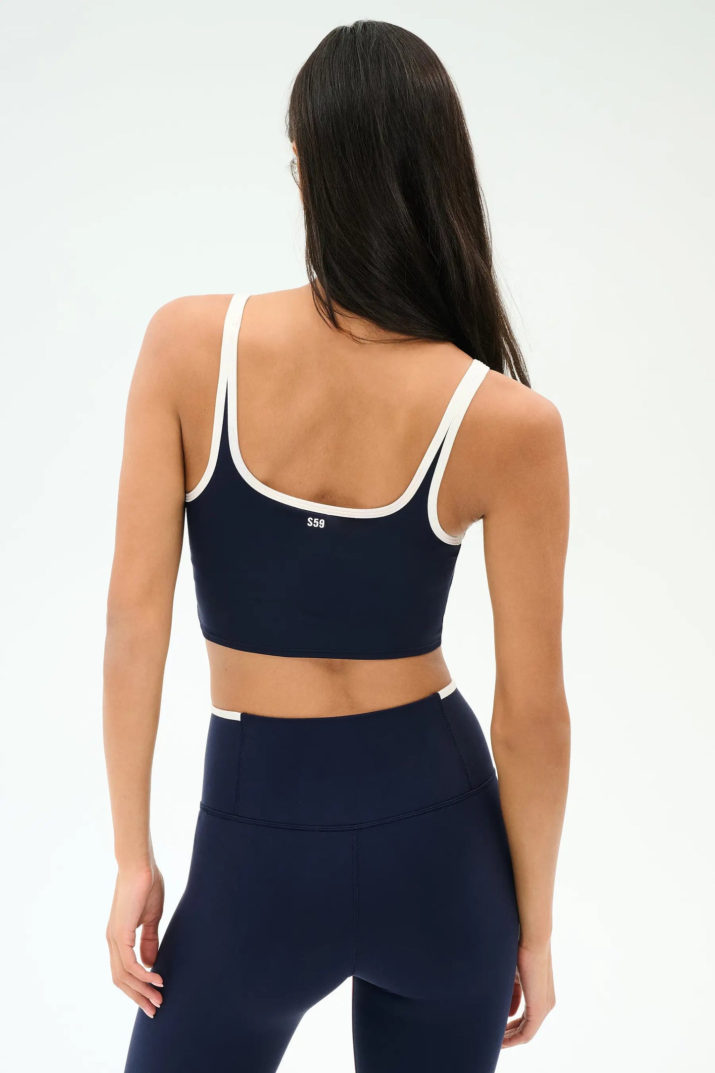 Cait Rigor Bralette- Indigo/White