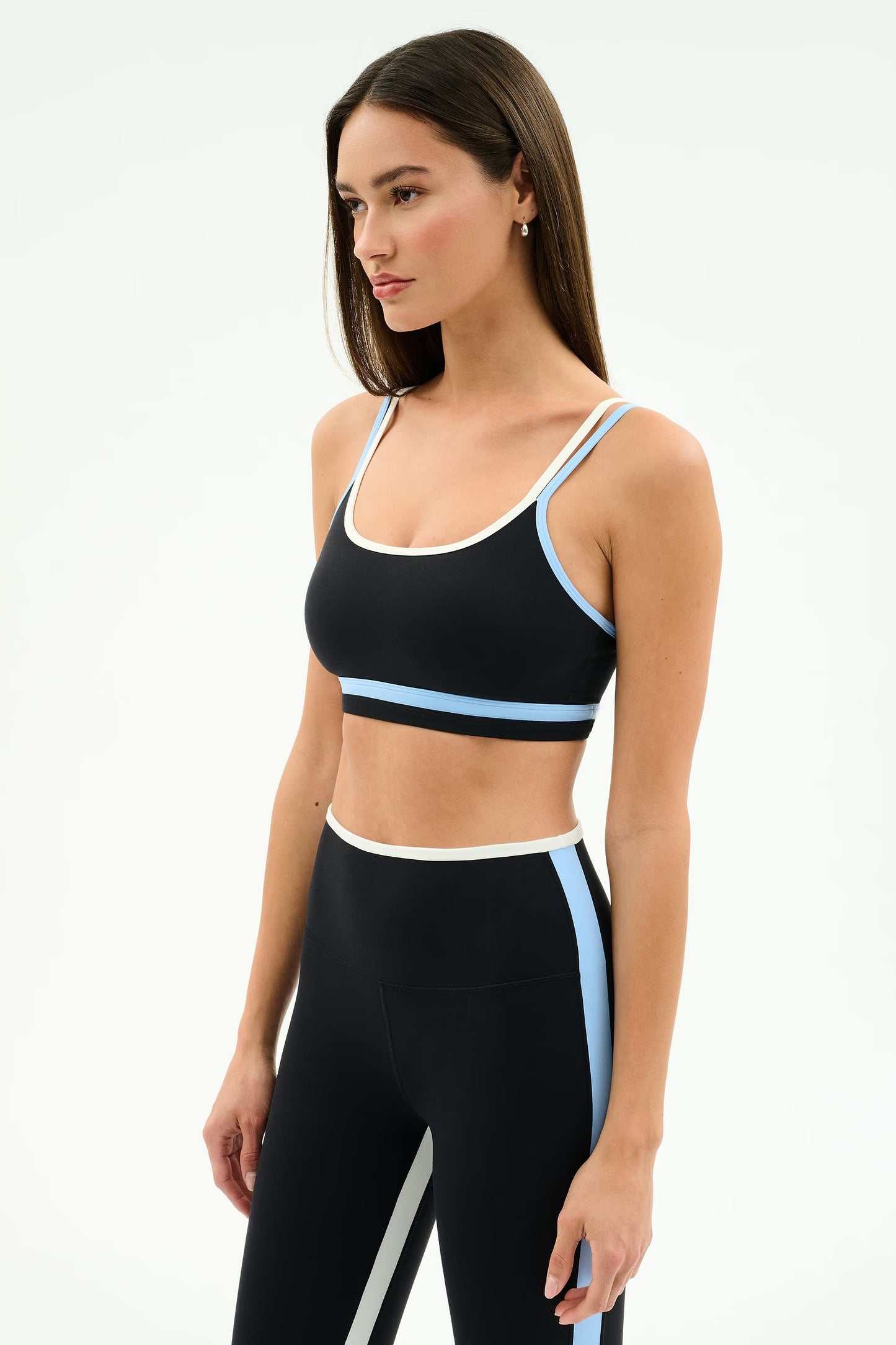 Eva Rigor Double Strap Bra - Black/Skylight