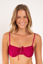 Balconet Tie Bikini Top - Fuchia Shimmer Desejo XS-XL