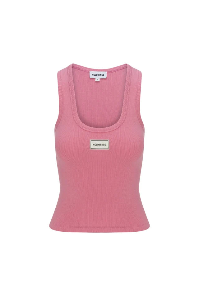 Ribbed Cotton Tank - Desert Rose